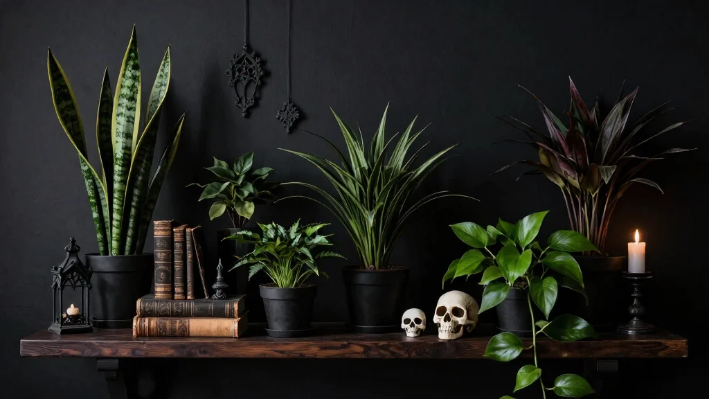 8 Dark Moody Plant Shelf Aesthetic Vibes